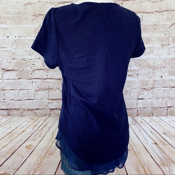 Anthropologie Deletta textured keyhole top - Picture 3 of 6